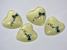 Серединка-серце "I LOVE YOU", 2,5 см, КРЕМОВА